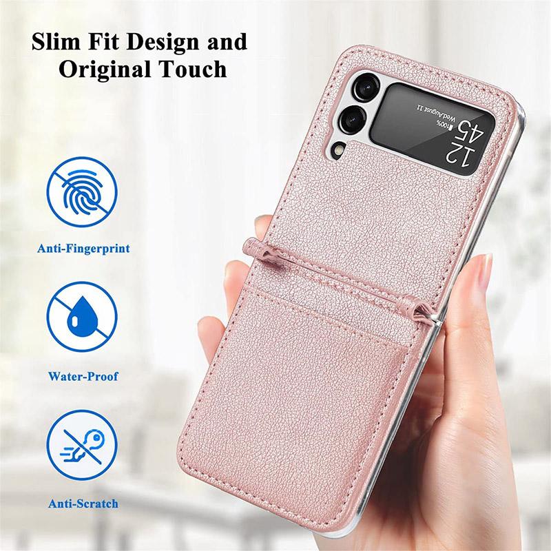 Suitable For Samsung Galaxy ZFlip3 Folding PU Leather Mobile Phone Holster