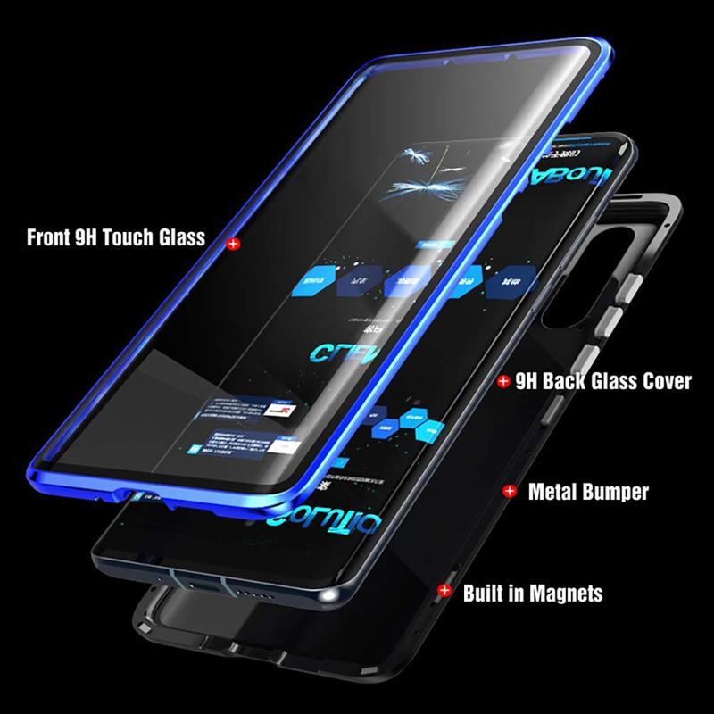 Magnetic Tempered Glass Double Sided Phone Case