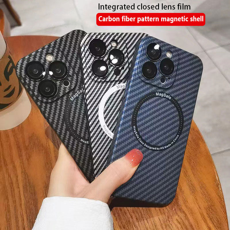 Carbon Fiber Magnetic Phone Case For iPhone 13