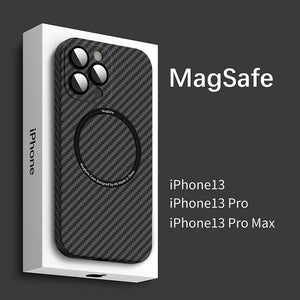 Carbon Fiber Magnetic Phone Case For iPhone 13