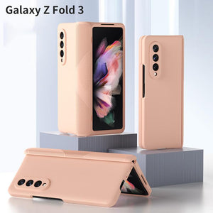 2022 New Style with Pen Slot and Tempered Glass Protective Z Fold 3 Phone Case