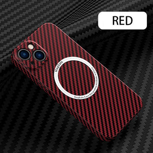 Carbon Fiber Magnetic Phone Case For iPhone 13