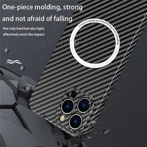 Carbon Fiber Magnetic Phone Case For iPhone 13