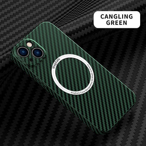 Carbon Fiber Magnetic Phone Case For iPhone 13