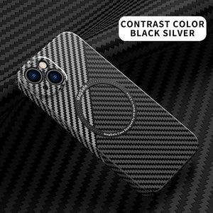 Carbon Fiber Magnetic Phone Case For iPhone 13