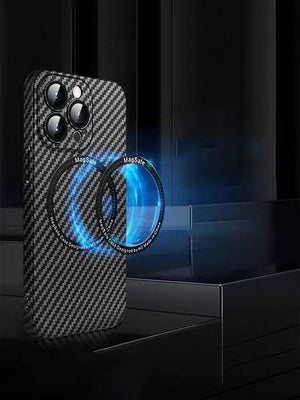 Carbon Fiber Magnetic Phone Case For iPhone 13