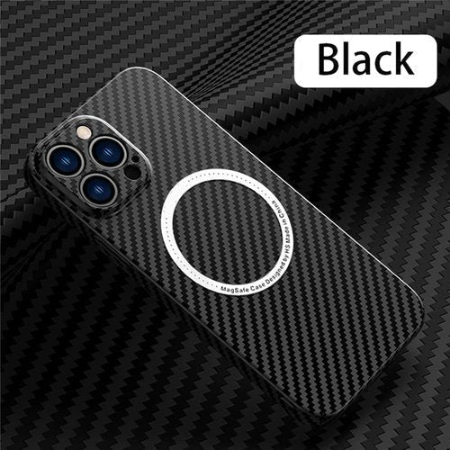 Carbon Fiber Magnetic Phone Case For iPhone 13